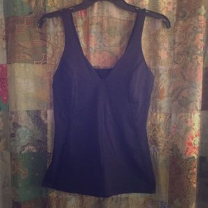 Lululemon black tank with built in bra